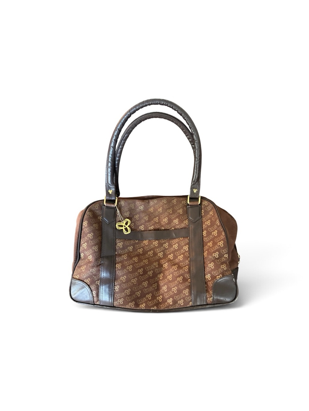 Vintage Y2K Aritzia TNA Brown Monogram Travel Duffel